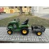 Zahradní traktor s přívěsem 110 ccm - zelený  Model 2026 prodloužená zadní náprava pro lepší stabilitu