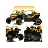 Dětská elektrická buggy Can-am Maverick X RS TURBO RR Model 2024 LCD+4x200w 2x24V - žlutá  Dálkové ovládání v ceně