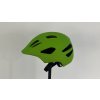 Dětská integrální BMX, MTB cyklistická helma, odnímatelný chránič brady - Zelená matná