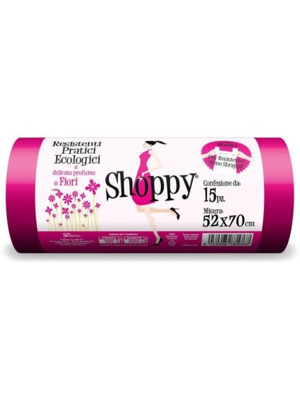 Ekologické odpadkové pytle SMP Shoppy Květiny 30L, 15ks