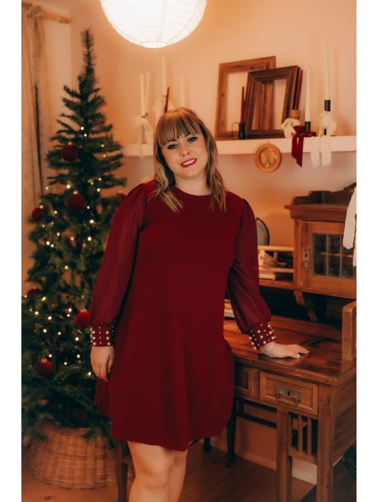 Slavnostní šaty ERIN vínové