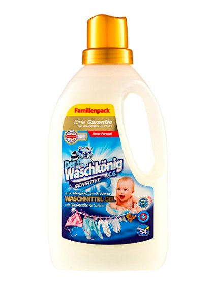 Waschkönig prací gel 54 dávek Sensitive 1,625 l