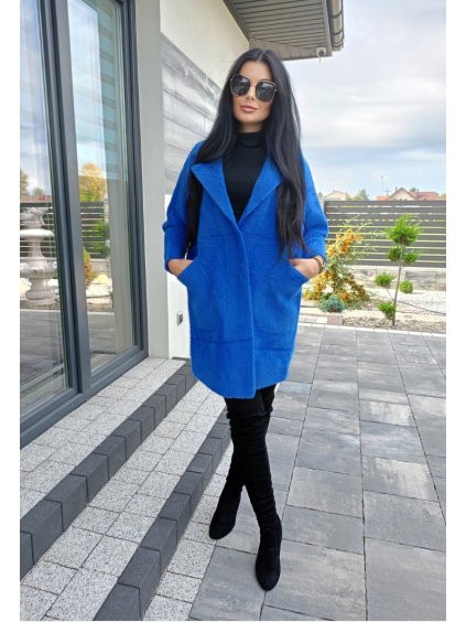 Alpaka kabátek Lina královsky modrý