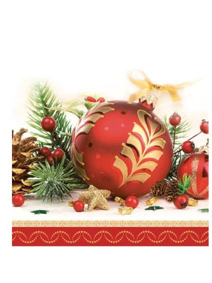 Vánoční ubrousky ozdoba 33x33 cm 3-vrstvé