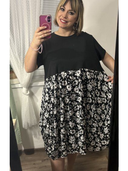 Bavlněné maxi šaty Dasha flowers