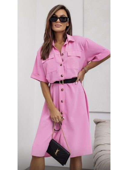 Dámské košilové šaty s páskem Réka