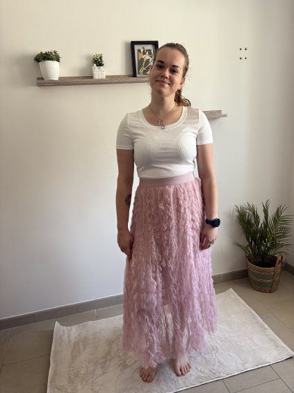 Sukně BIBI pudrově růžová