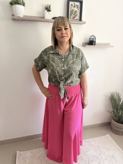 Košilový top Pamela - zelený