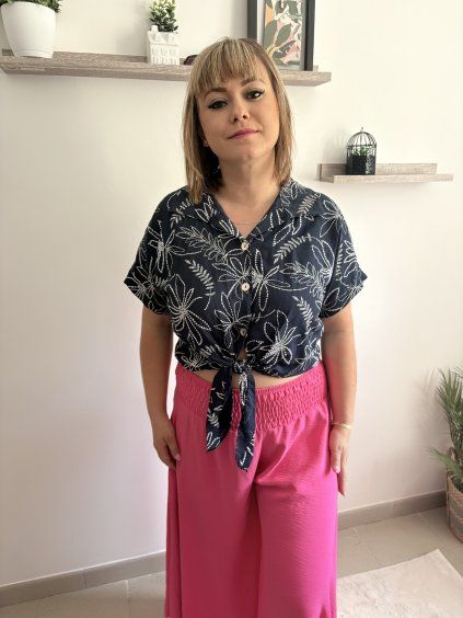 Košilový top Pamela - modrý