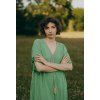 Boho šaty Gabriela zelinkavé