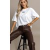 Bílé oversized triko Angel s kamínky
