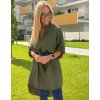 Košilové šaty - tunika  s páskem Khaki Berenika