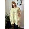 Dámská nadrozměrná oversized tunika Sarah s kapsami a ozdobou - Mix barev