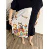 Dámská tunika "Happy Cats" s bočním řasením – černá