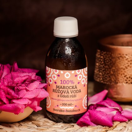 BIO 100% marocká růžová voda (damašská růže)