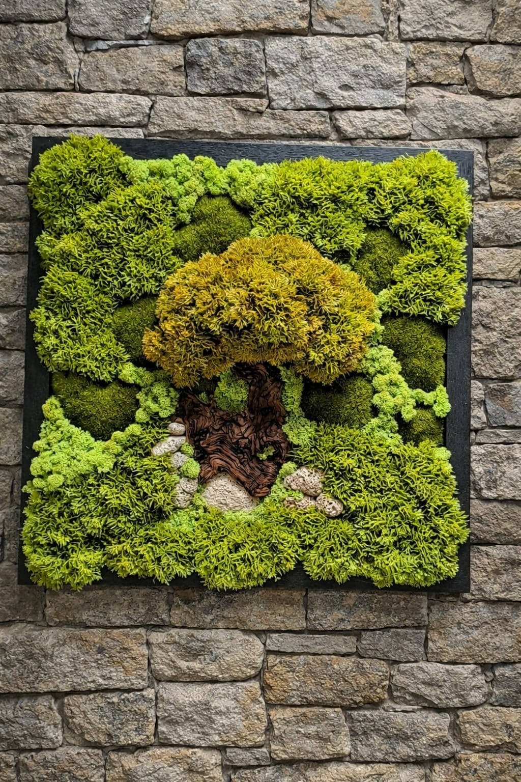 Mechový obraz se stromem - PRODÁNO