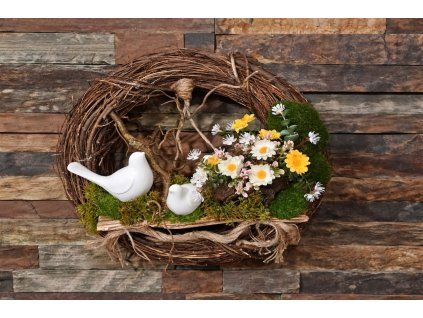 Prirodni jarni venec s ptacky MARPA MOSS 1