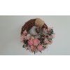 Kvetinovy venec s ruzemi a drevenym srdcem prumer 35cm MARPA MOSS 2