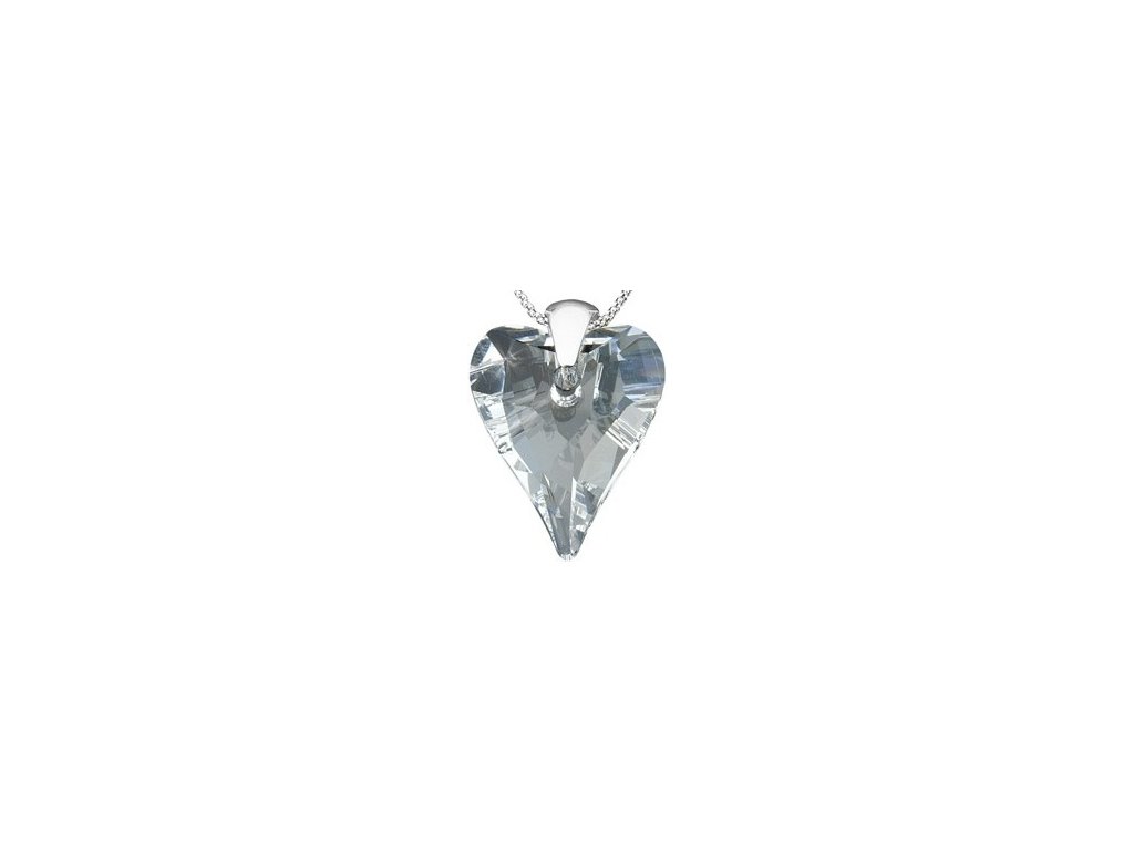 Swarovski Elements Přívěsek na krk - srdce 37mm / crystal