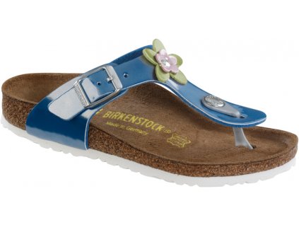 Birkenstock Gizeh Flower - Pearly azzuro lack