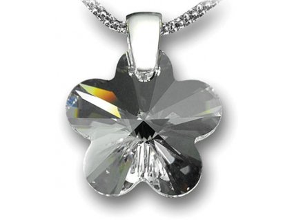 Swarovski Elements Přívěsek na krk - květina 18mm / crystal