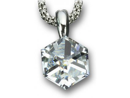 Swarovski Elements Přívěsek na krk - Cube 6mm / crystal