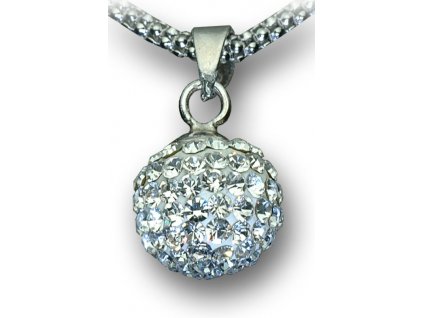 Swarovski Elements Přívěsek na krk - kulička 10mm / crystal