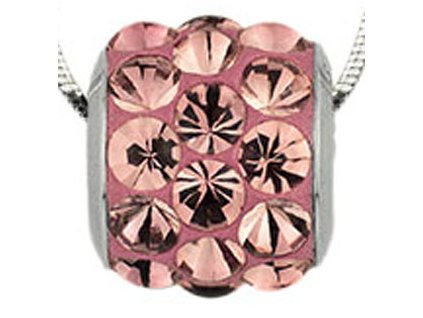Swarovski Elements Přívěsek na krk s řetízkem BeCharmed Pavé Cabochon - 10,5mm / antique pink