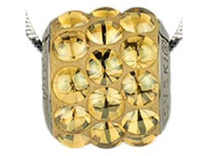 Swarovski Elements Přívěsek na krk s řetízkem BeCharmed Pavé Cabochon - 10,5mm / golden shadow