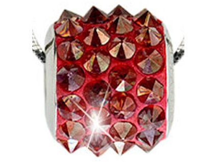 Swarovski Elements Přívěsek na krk BeCharmed Pavé Spikes 11,5mm / red magma