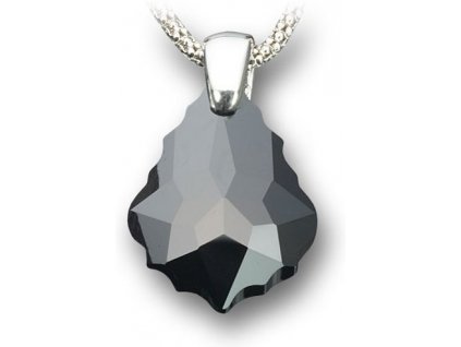 Swarovski crystal Přívěsek na krk - pendle 22mm / jet