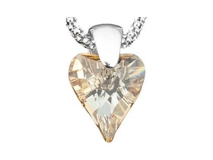 Swarovski Elements Přívěsek na krk - srdce 12mm / golden shadow