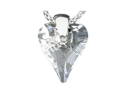 Swarovski Elements Přívěsek na krk - srdce 17mm - crystal - s řetízkem