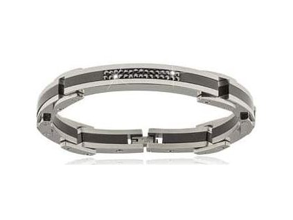 Ocelový pánský náramek / Swarovski elements