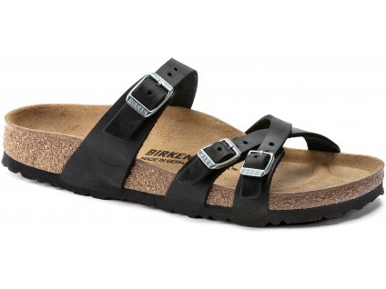 Birkenstock Franca - Black, olejovaná kůže