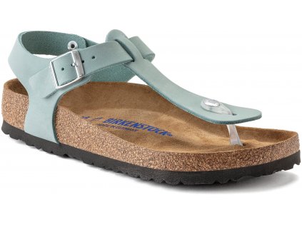 Birkenstock Kairo - Faded Aqua / Nubuk Leather, měkká stélka