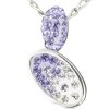 Přívěšek na krk s řetízkem - Swarovski Elements Lila parts - 19mm / tanzanit+violet+crystal