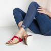 Birkenstock Gizeh - Tango red lack + bílá podrážka