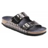 Birkenstock Arizona - Gator gleam black / Microfaser