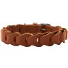 Kožený obojek pro psa Hunter Solid Education Chain - cognac