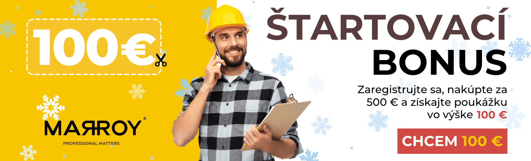 MARROY Štartovací bonus 100 €