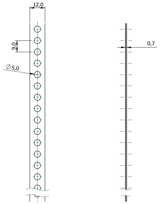 MARROY páska fixačná dierovaná pozink rovná rollFIXX GBS-12CE1 x 0,7 x 25m pre rýchlu montáž, MRY936012125, 8585053367604, spojovací a upevňovací materiál, dierovaná páska, dierované pásky, dierovaný pás, fixačný pás, upevňovacia páska, zavetrávací pás, rozmery