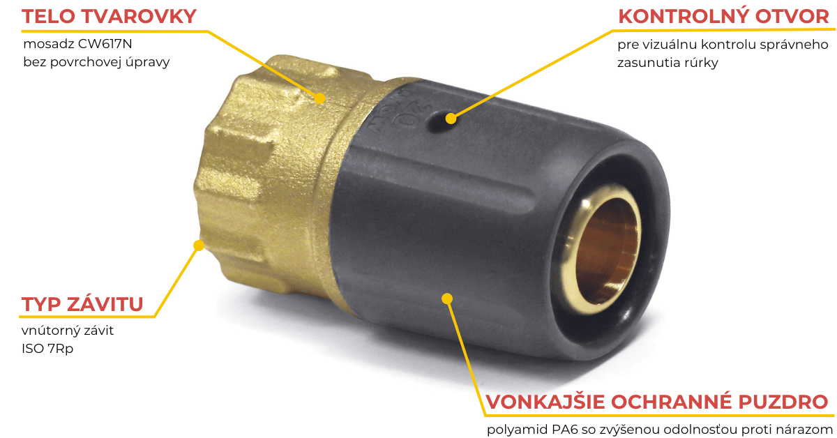 MARROY prechod nasúvací pushTEXX mosadz s vnútorným závitom, tvarovky push, tvarovky pre plasthliníkové rúrky, tvarovky pre podlahové kúrenie, tvarovky pre rozvody kúrenia, tvarovky pre rozvody vody, Nemecké tvarovky, push fitingi, popis