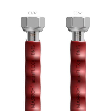 MARROY hadica voda EN10380 rozťahovacia aquaFLEXX G3/4"- G3/4" - 750/1500 mm, červená,MRY127515001,8585053318132,celokovové hadice,nerezové hadice,antikorové rozťahovacie hadice,flexibilné vodovodné hadice,hadice na kúrenie,rozťahovacie hadice na vodu,hadice z nerezu,kvalitné kovové hadice,flexibilné hadice na kúrenie,trvanlivé hadice z ocele,odolné vodovodné hadice