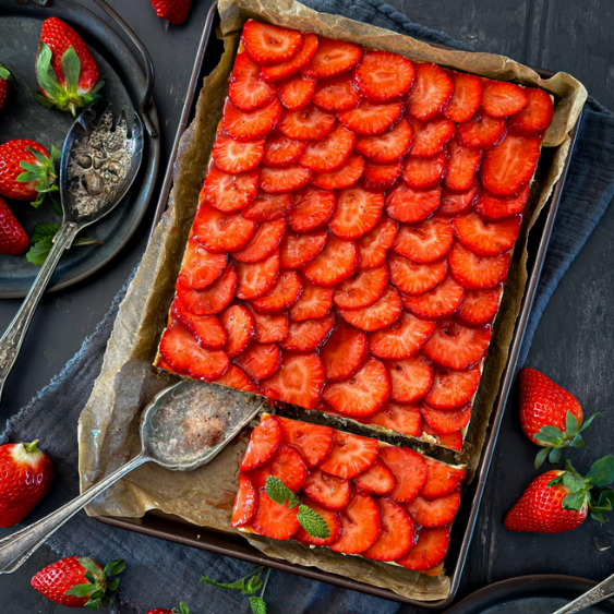 Jahodová crostata s mákem a rumem