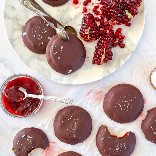 Jaffa piškoty s granátovým jablkem