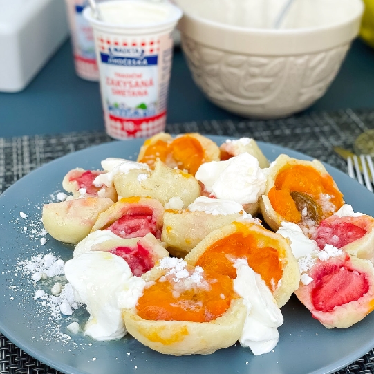 Ovocné tvarohové knedlíky