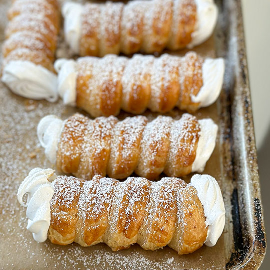 Kremrole s vanilkovým sněhem