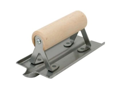 EDI 13836 Drážkovač betónu, oceľový, 152x76mm, drevená rúčka, drážka šírka 13mm, hĺbka 13mm, R 6mm