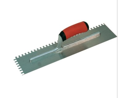 EDI 15828 Hladítko zubaté, kalená oceľ, 279x114mm, DuraSoft rúčka, hranaté zuby 6x6x6mm